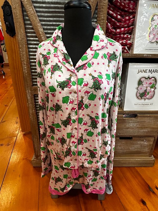 Jane Marie Pink Merry Mischief PJ ShortSet