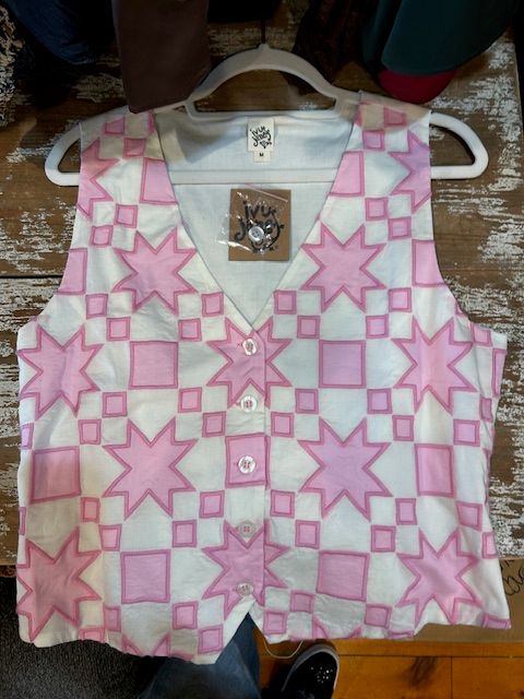 Ivy Jane 150045 Quilted Vest-Pink