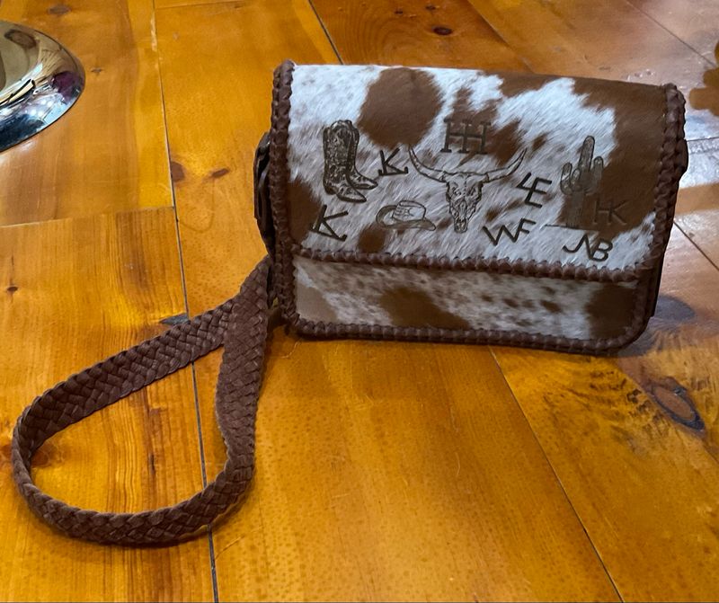 American Darling ADBGM627 Crossbody Hair-On Genuine Western Leather Bag