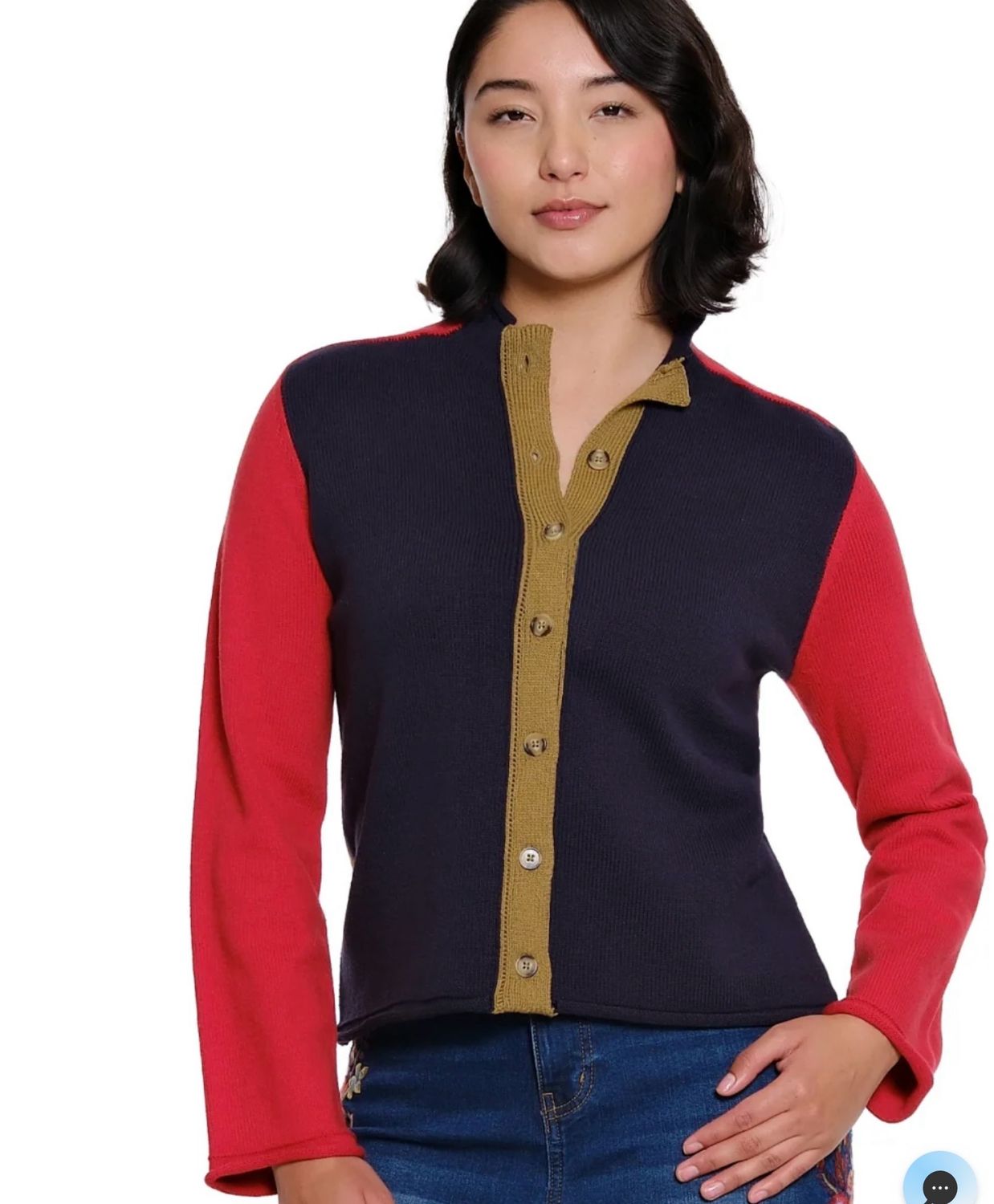 Tru Luxe T46217KM Roll Neck Cardigan