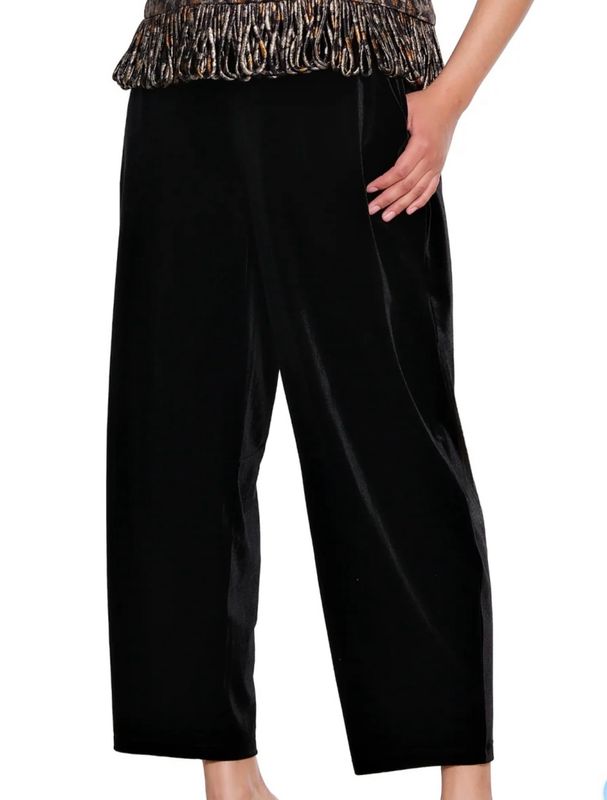 Tru Luxe T46108PM Lantern Pant-BK Velvet