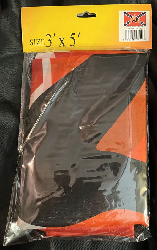 Rebel with Lady and Flame Flag