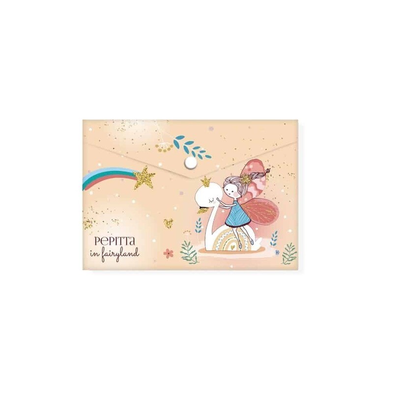 Φάκελος Κουμπί Κύκνος Glitter Pepita