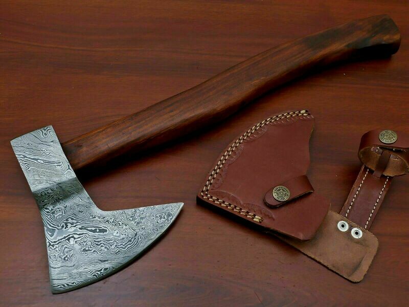 HAND MADE DAMASCUS TOMAHAWK, HATCHET, AXE,INTEGRAL