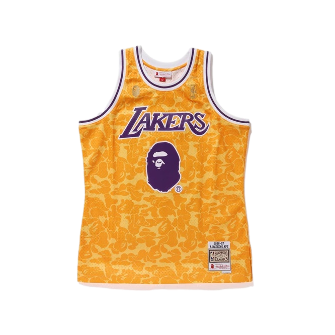 Bape x Mitchell & Ness Lakers Basketball Jersey