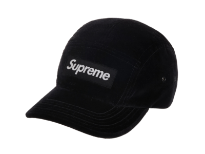 Supreme Velvet Camp Cap Black