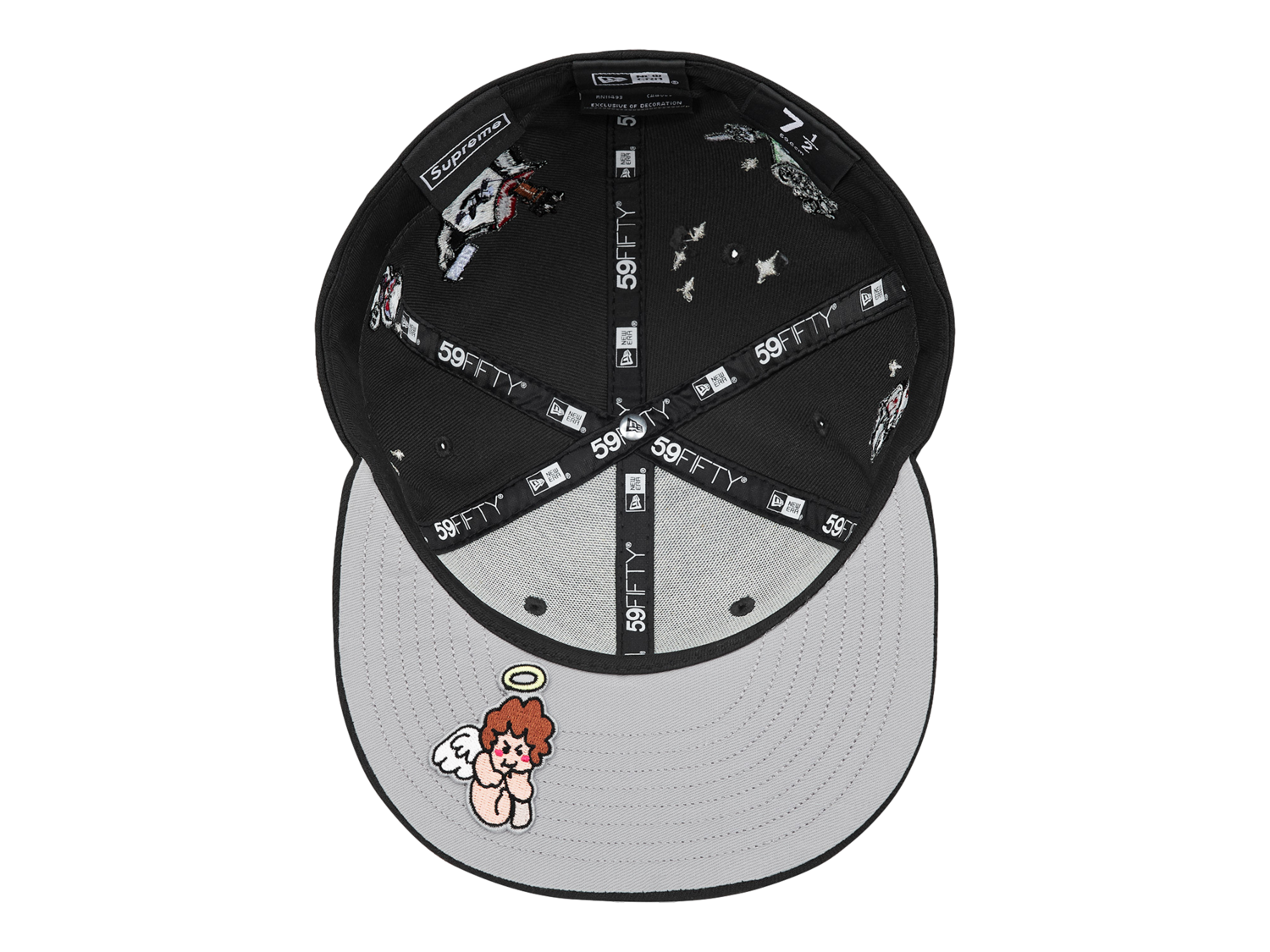 Supreme x New Era Character S Logo Black Fitted Hat