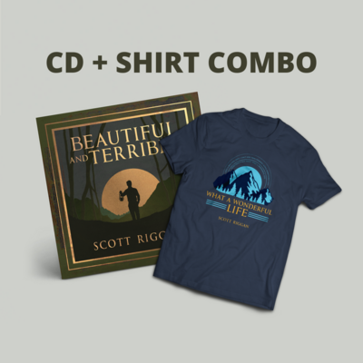 COMBO: Beautiful and Terrible CD + Navy Blue Shirt