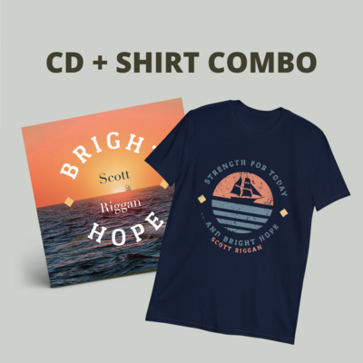COMBO: Bright Hope CD + Navy Blue Shirt