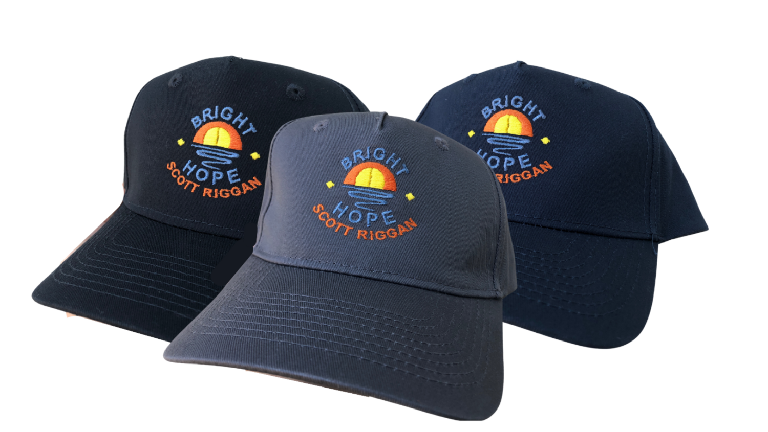 Embroidered "Bright Hope" Cap (Navy, Black, or Gray)