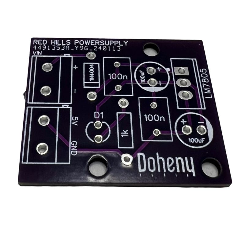 Doheny Audio Red Hills LM7805 Step Down Converter Board 7.5V-35V To 5V Power Supply PCB Module