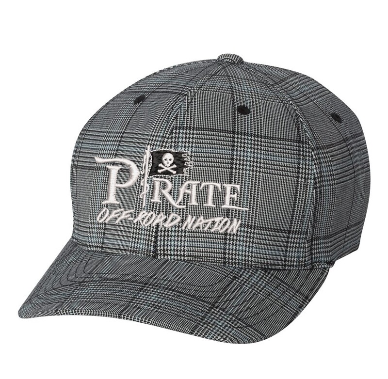 FLEXFIT GLEN CHECK cap with Pirate Off-Road Nation Black Flag Logo - DISCONTINUED