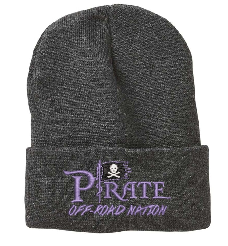 Charcoal Toque with Black Flag Logo (Cuffed or No Cuff)