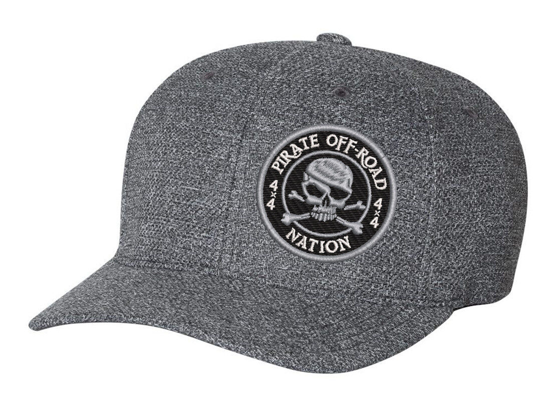 Flexfit Melange Dark Heather Grey with Round Logo