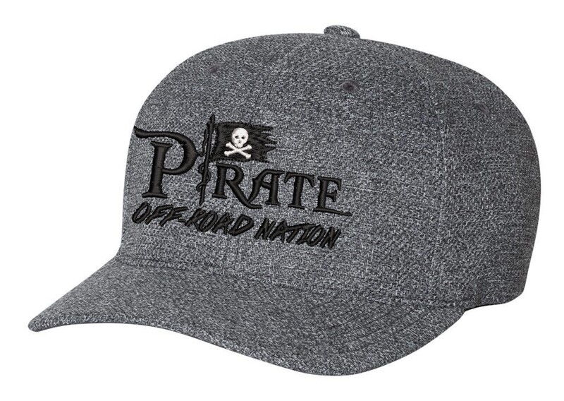 Flexfit Melange Cap Dark Heather Grey with Black Flag Logo