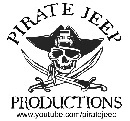 Pirate Jeep Productions Printed Decal (Black Writing on Clear Background)