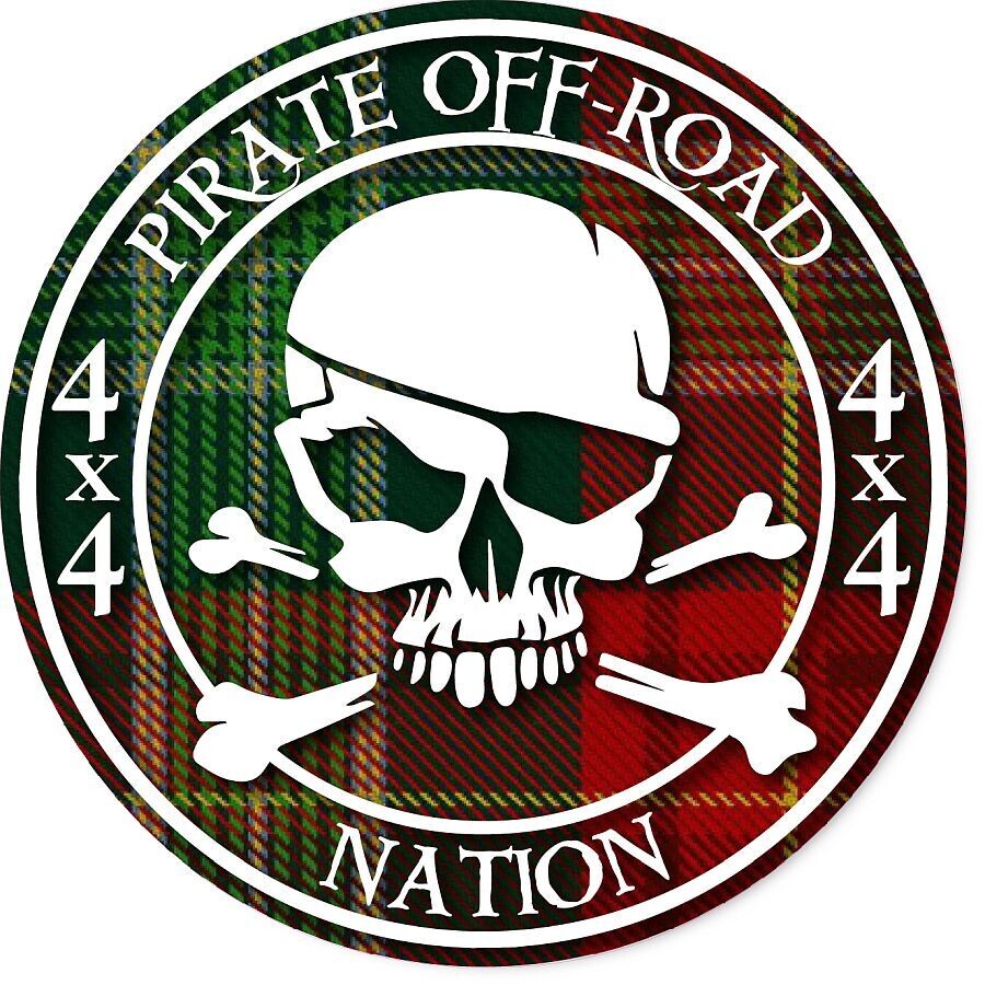 Pirate Off-Road Nation Round Logo with New Brunswick Tartan