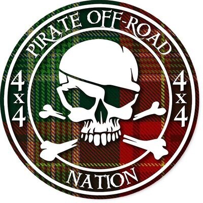 Pirate Off-Road Nation Round Logo with New Brunswick Tartan