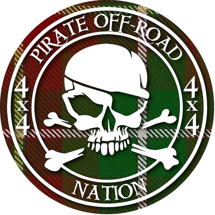 Pirate Off-Road Nation Round Logo with PEI Tartan