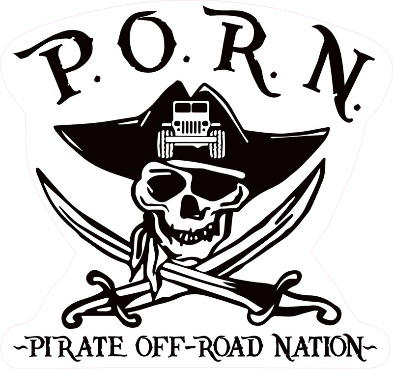 New P.O.R.N. Printed Decals (Various Colours on Clear Background)