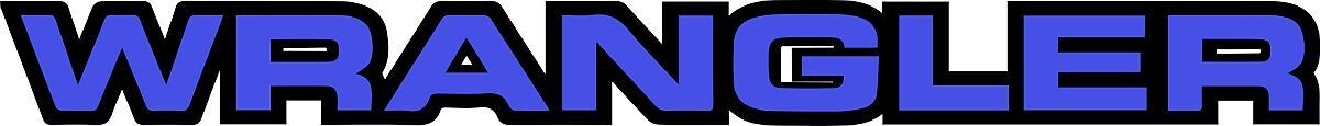 WRANGLER Hood Banners - Black Outline and Colour Fill (PAIR)
