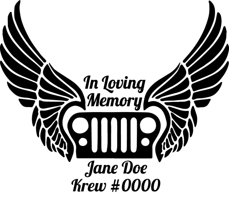 Customized Memorial Decal