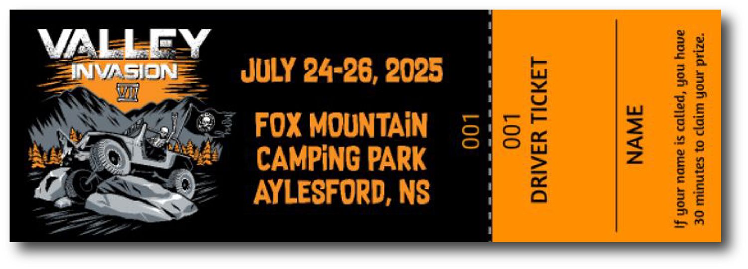 TICKETS FOR THE 2025 VALLEY INVASION - ADULT DRIVER TICKETS