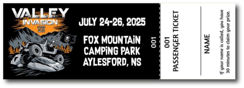 TICKETS FOR THE 2025 VALLEY INVASION - ADULT PASSENGER TICKETS