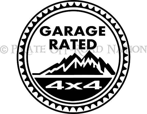 GARAGE RATED 4x4 - 4&quot; die cut decal