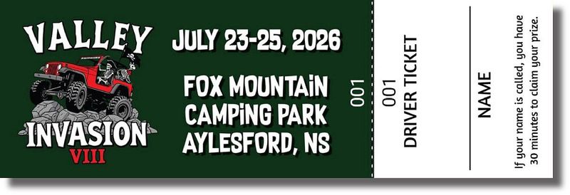 TICKETS FOR THE 2026 VALLEY INVASION - ADULT DRIVER TICKETS TICKETS FOR THE 2026 VALLEY INVASION - ADULT DRIVER TICKETS