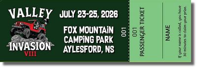 TICKETS FOR THE 2026 VALLEY INVASION - ADULT PASSENGER TICKETS
