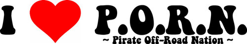 &quot;I Love P.O.R.N.&quot; Die Cut Decal