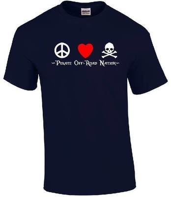 PEACE, LOVE &amp; PIRACY - T-shirt (various styles)