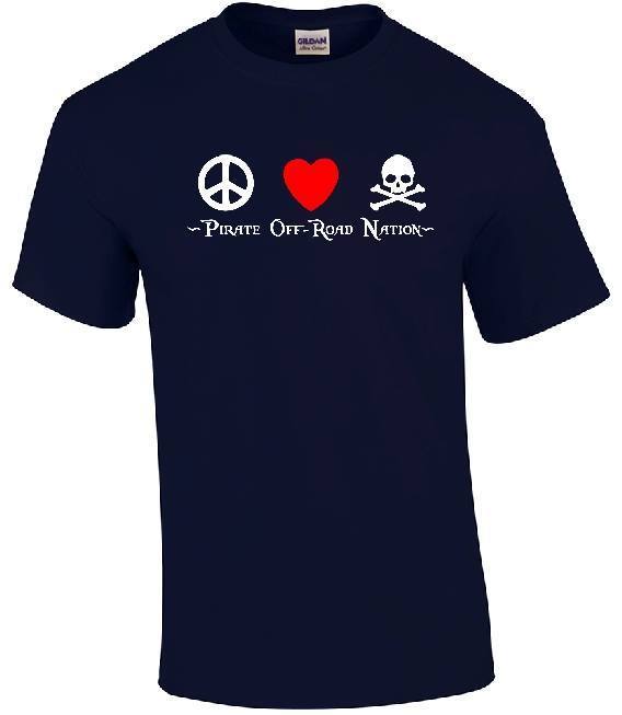 PEACE, LOVE &amp; PIRACY - T-shirt (various styles)