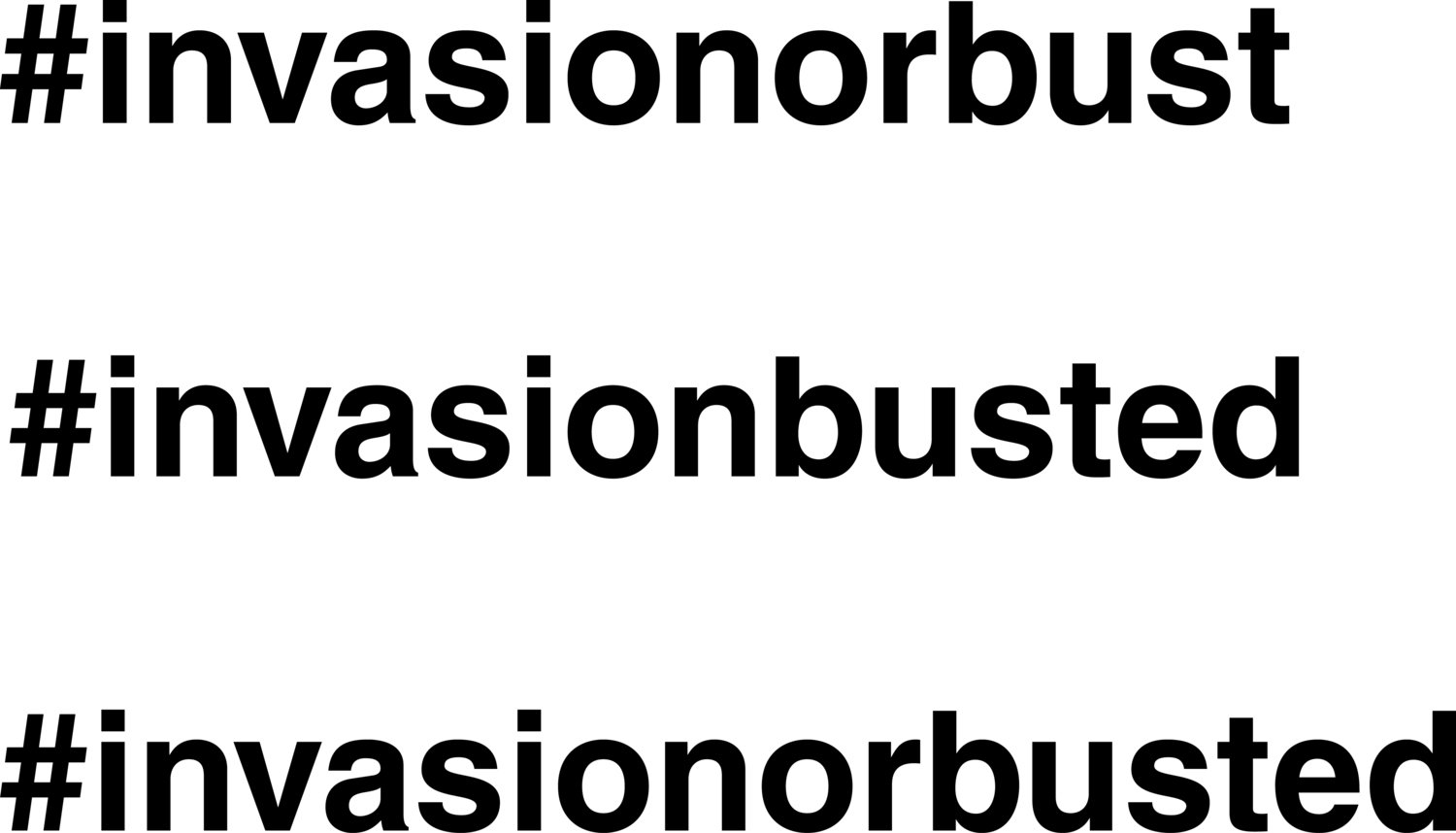#invasionorbust , #invasionorbusted, #invasionbusted Die Cut Decals