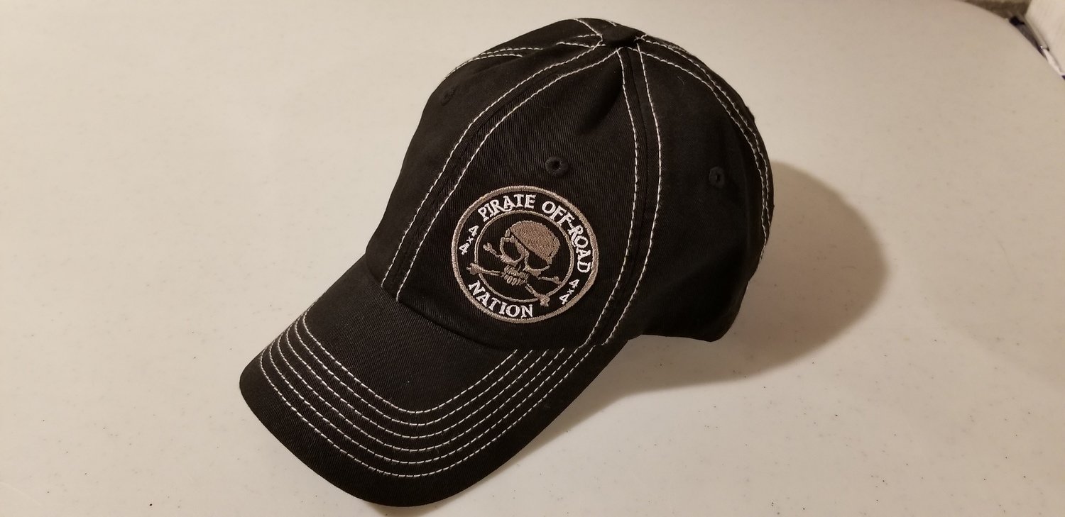 Black w/contrast  Pirate Off-Road Nation Logo (unstructured low profile) - One Size fits All