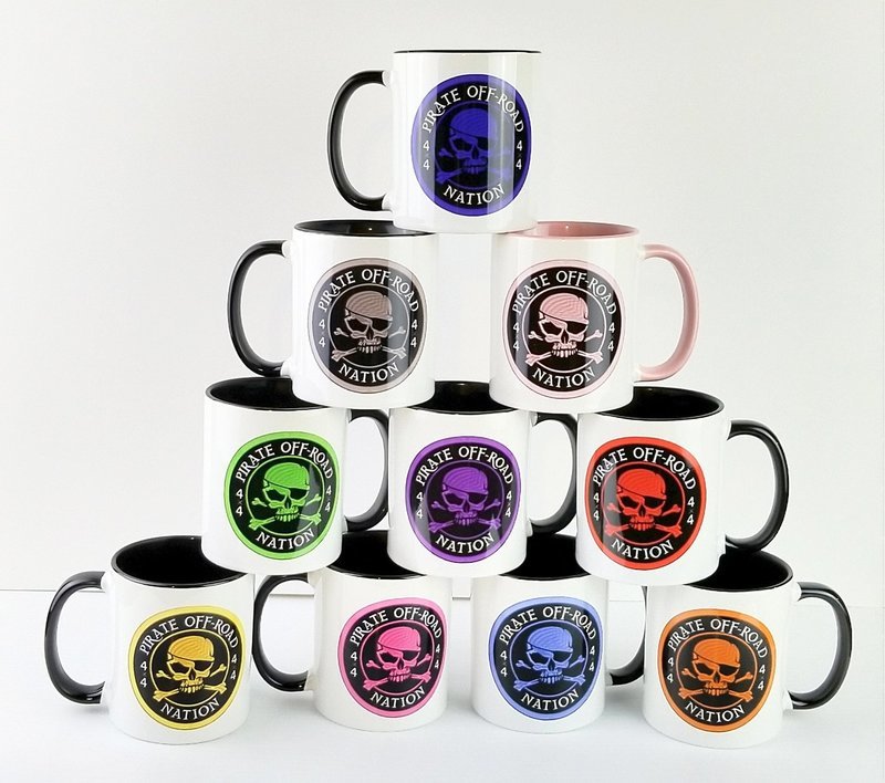 Pirate Off-Road Nation &quot;Embroidery&quot; Mugs (11oz)