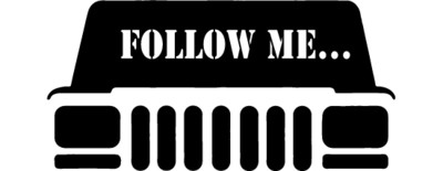 "FOLLOW ME" die cut decal