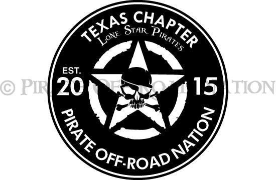 Lone Star Pirates, Texas Chapter - Pirate Off-Road Nation Die Cut Decal