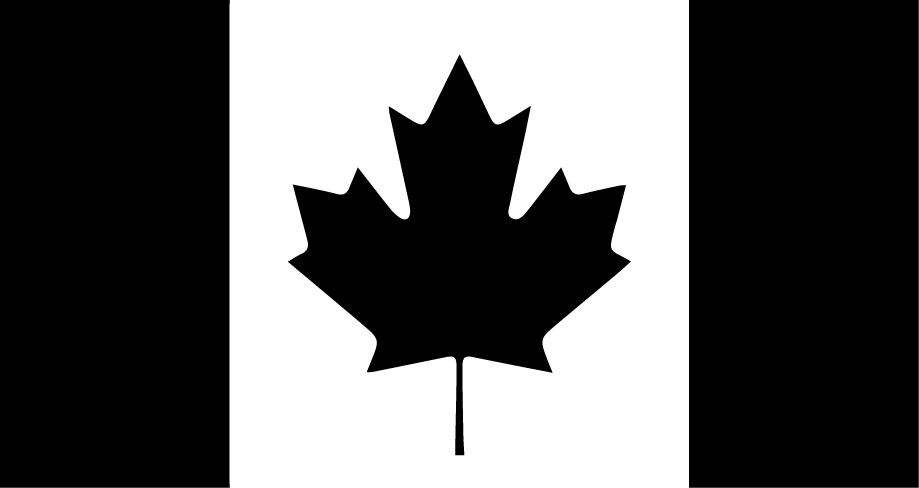 Canadian Flag Die Cut Decal (single colour)