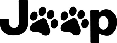Jeep Logo with Paw Prints (sold in a pair)