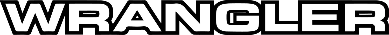 Wrangler Decal (Outline Font) - 10&quot; x .9&quot; (PAIR)