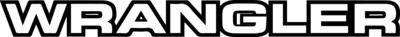 Wrangler Decal (Outline Font) - 10" x .9" (PAIR)