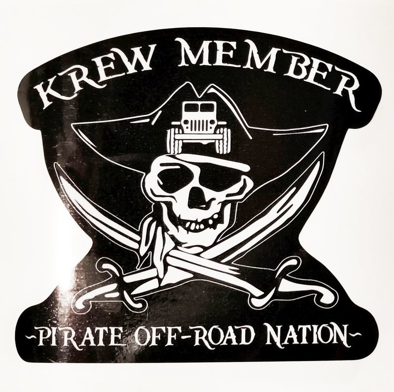 Krew Member Printed Decals (White print on black background) Krew Member Printed Decals (White print on black background)