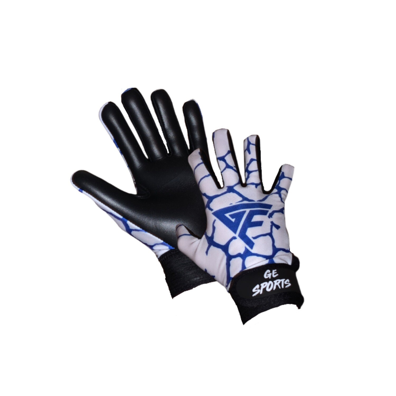 White/Blue Earthquake Gaelic Football Gloves