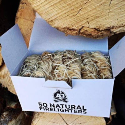 AJ&#39;s Natural Firelighters - Box of 50