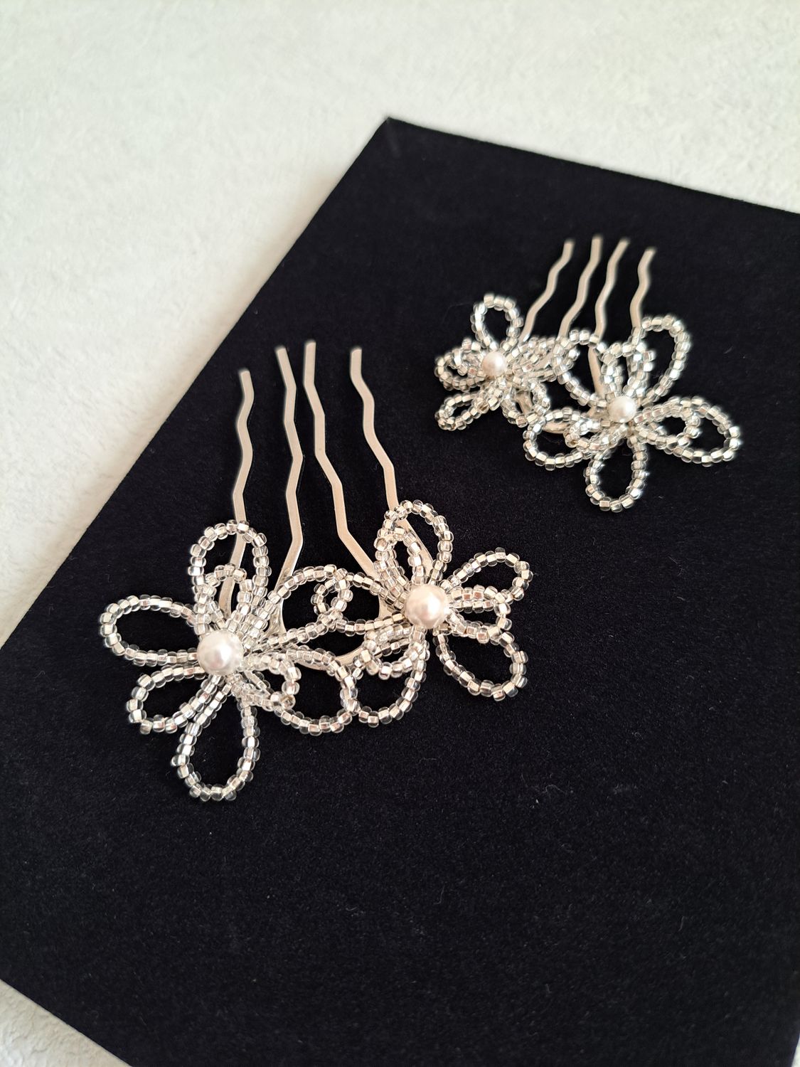 Pettine GARDENIA Silver - Set 2