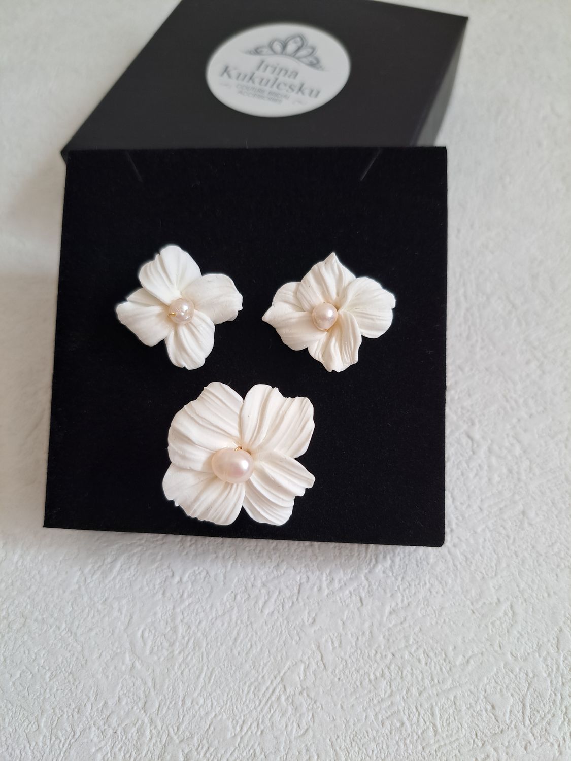 Set -2 Orecchini &amp; Anello  BOTTICELLI Pearl