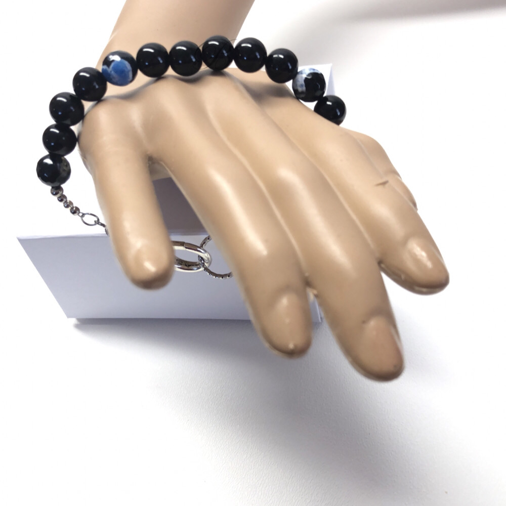 Black and Denim Blue Bracelet