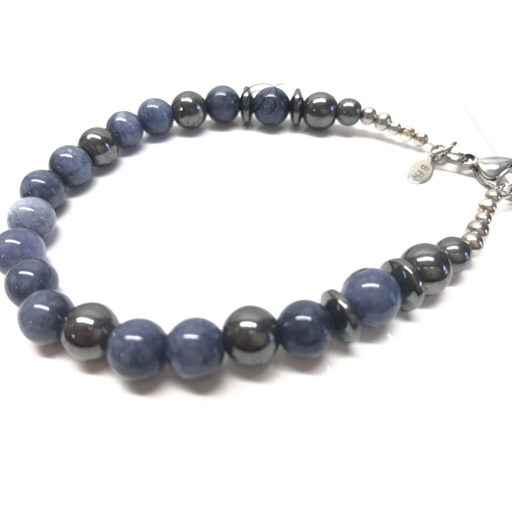 Jasper Blue Gray Bracelet